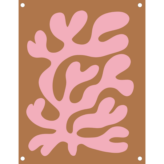 Tuinposter - Botanic Bruin/Roze