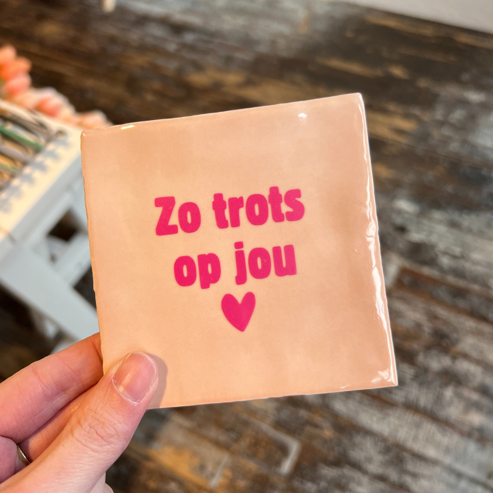 Tegeltje - Zo trots op jou