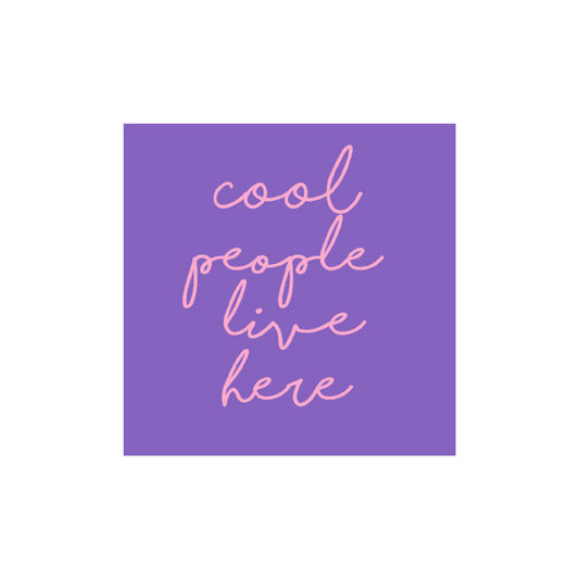 Forex Tegeltje - Cool people live here 10cm