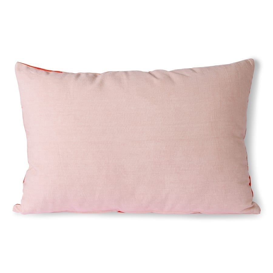 HKLIVING - Striped Velvet Sierkussen - Red/Pink