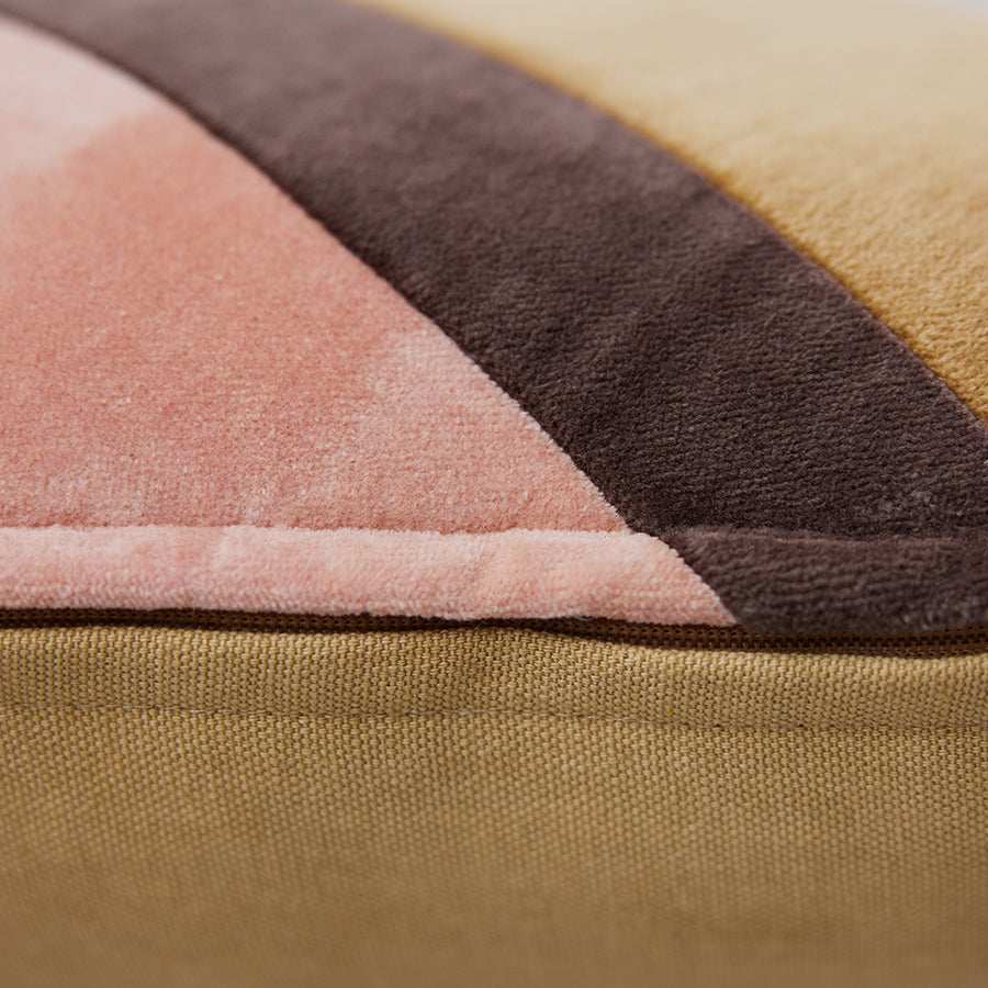 HKLIVING - Striped Velvet Sierkussen - Sunkissed