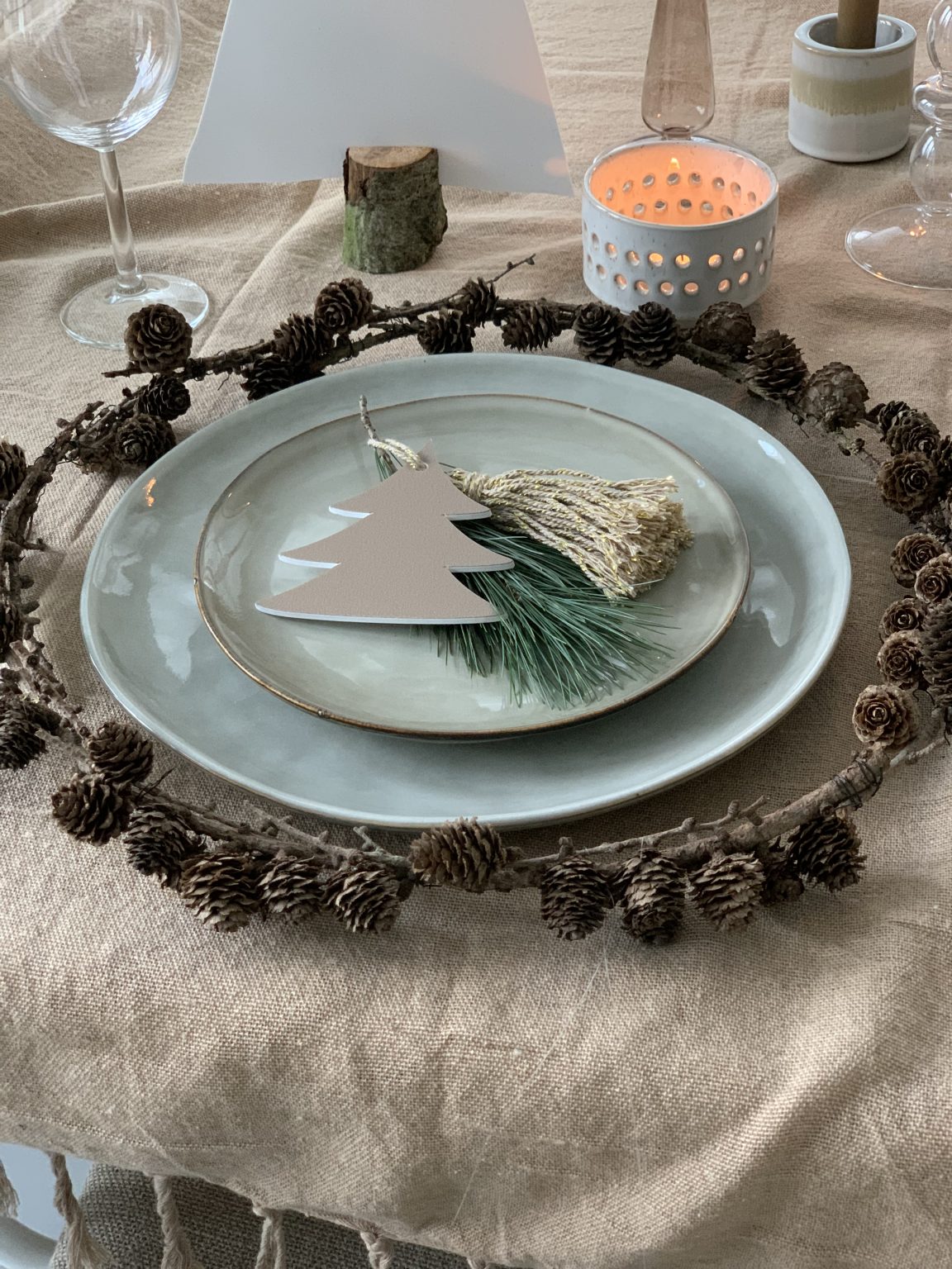 Kersthanger - Denneboom Oud Roze