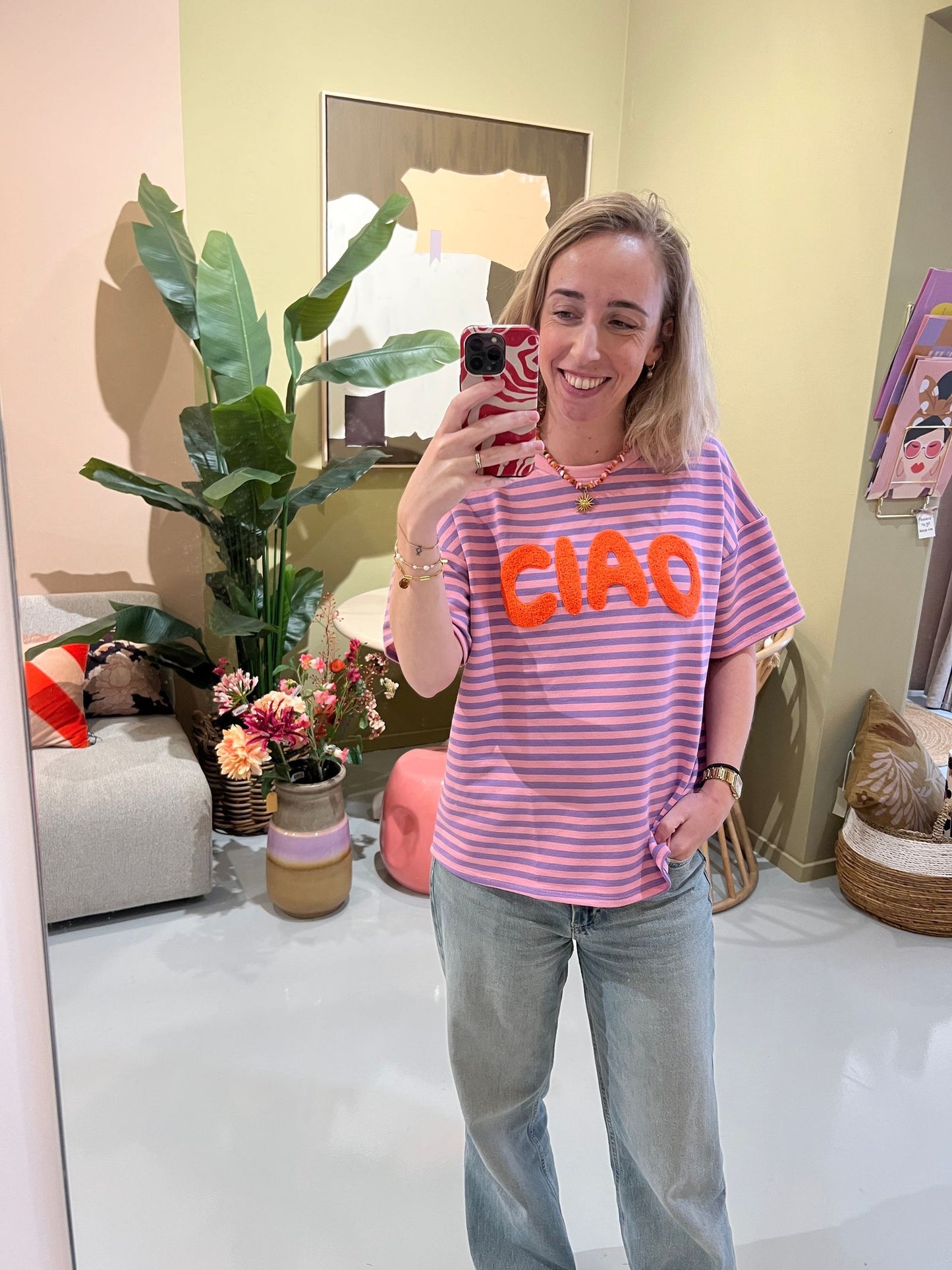 T-shirt Ciao - Paars/roze
