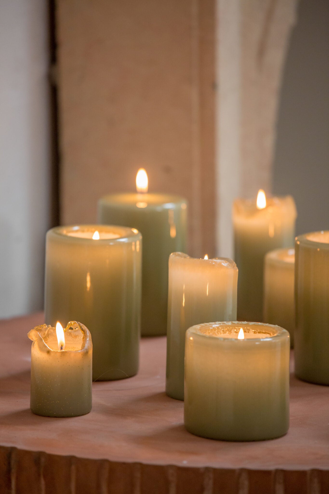 Rustik Lys - Pilaarkaars Hoogglans Brique