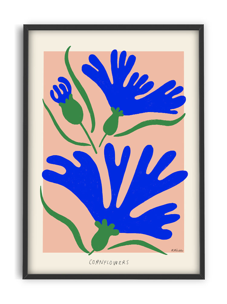 Poster - Cornflowers 30x40cm