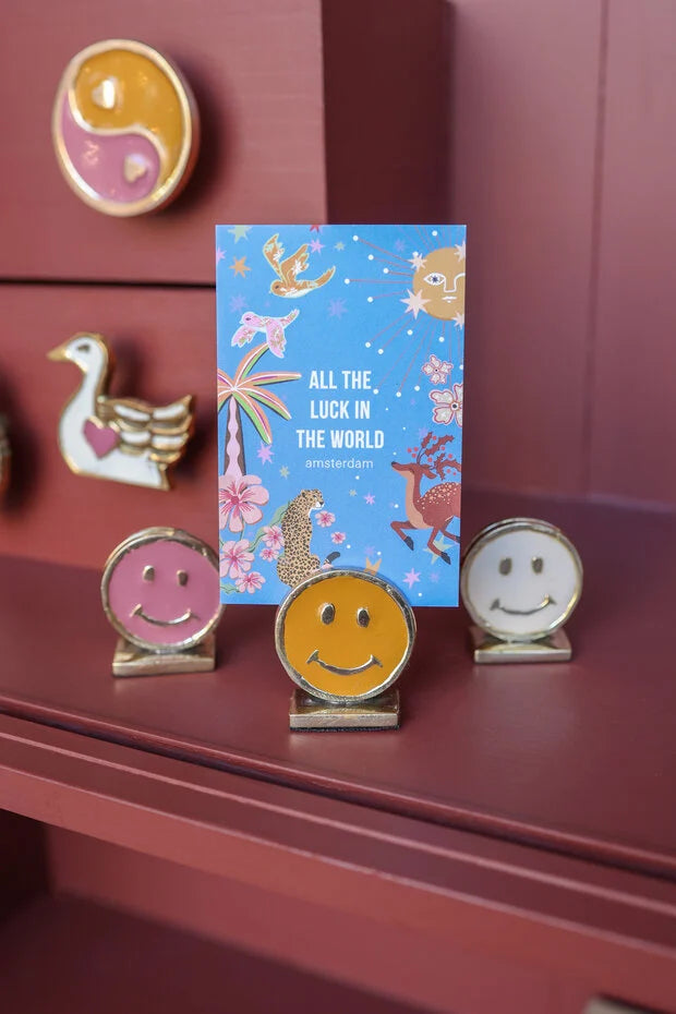 All The Luck In The World - Kaartenhouder - Smiley