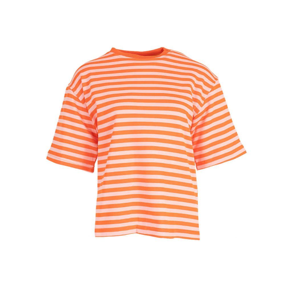 Streep t-shirt - Roze/Oranje