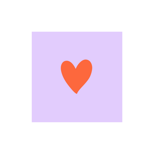 Forex Tegeltje - Hartje Lila/Oranje 10cm