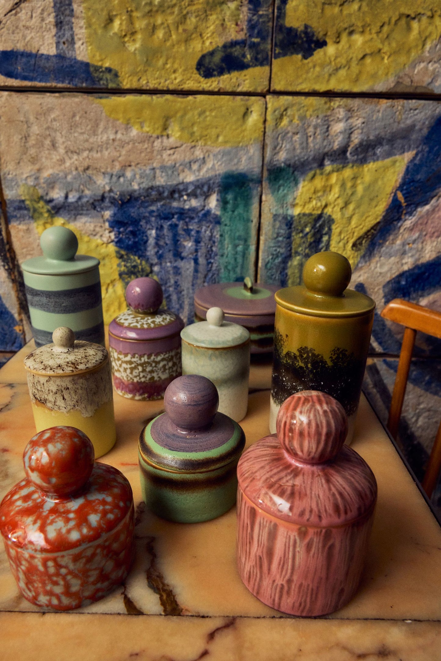 PRE-ORDER - HKLIVING - 70s ceramics: Voorraadpot Medium - Truffle