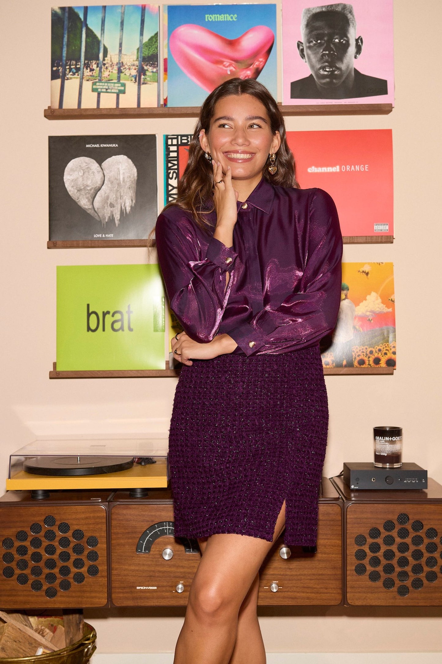 Ydence | Blouse Lindsey | Aubergine