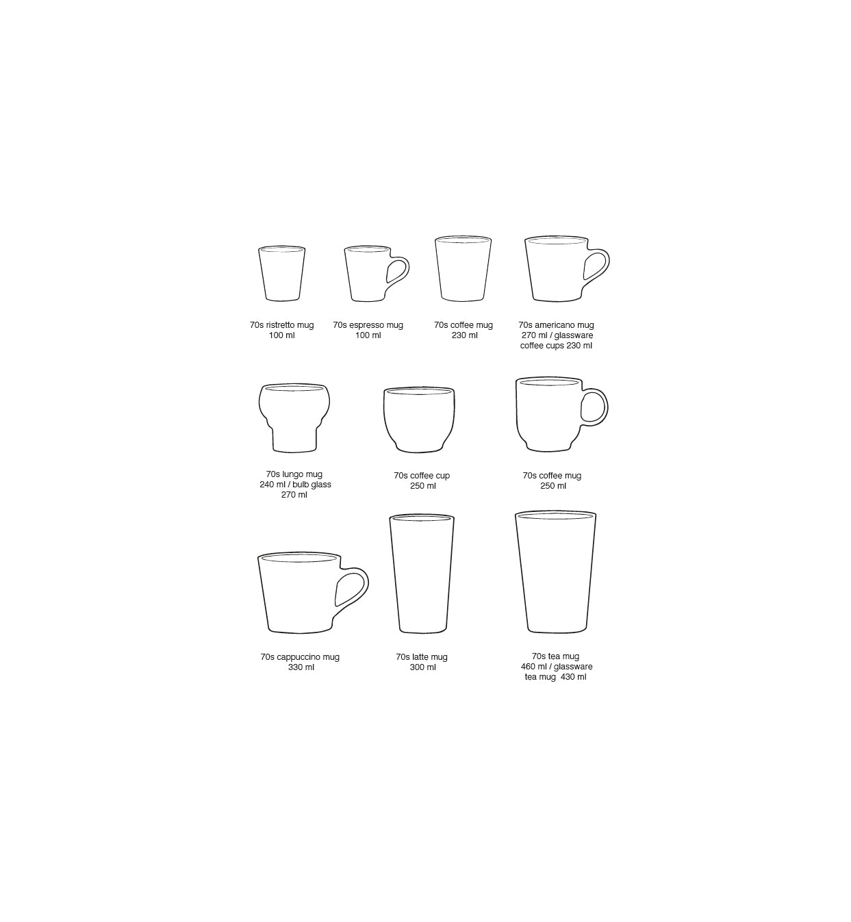 HKLIVING - 70s koffiemok - Cliffs