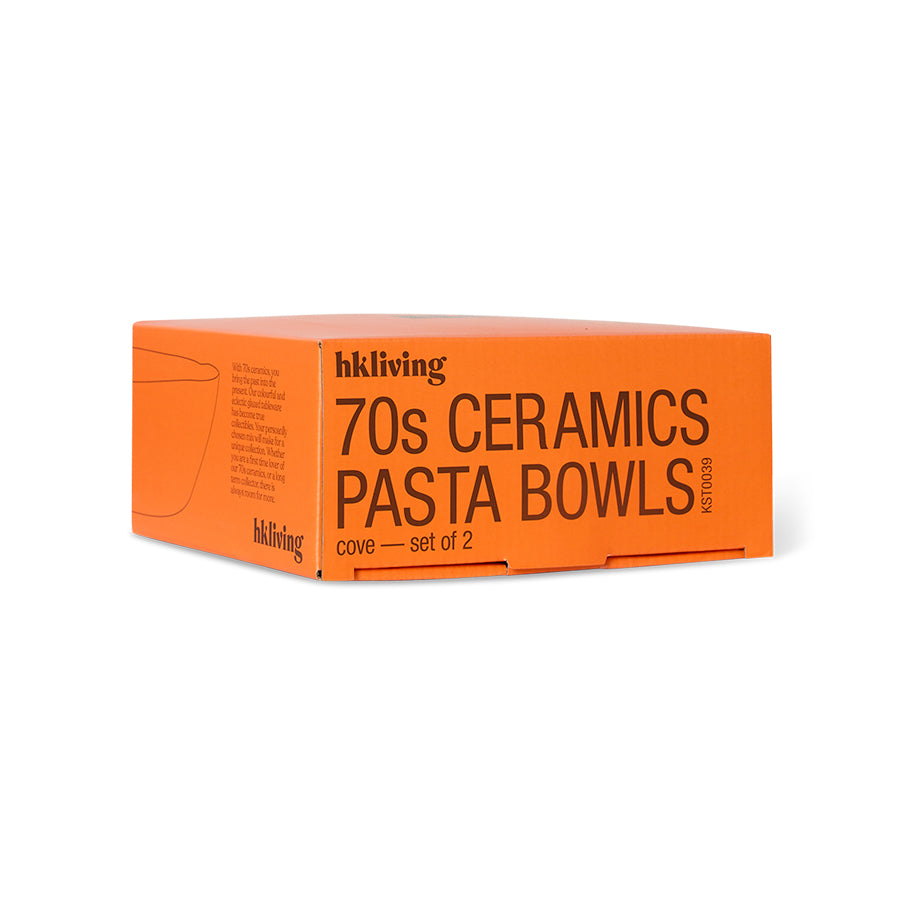 HKLIVING - 70s Pasta Borden set van 2 - Cove