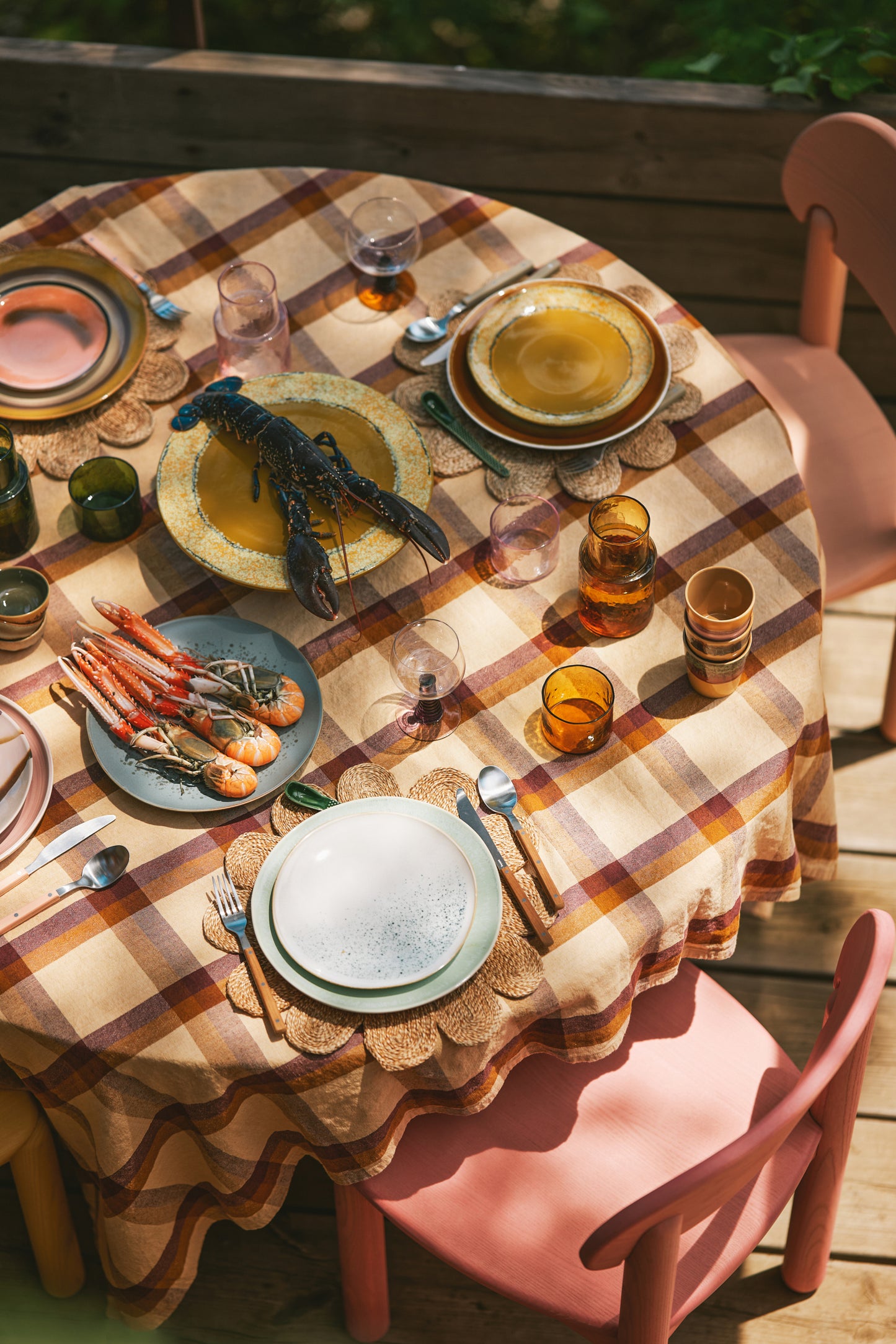 HKLIVING - 70s Dinerborden set van 2 - Mineral