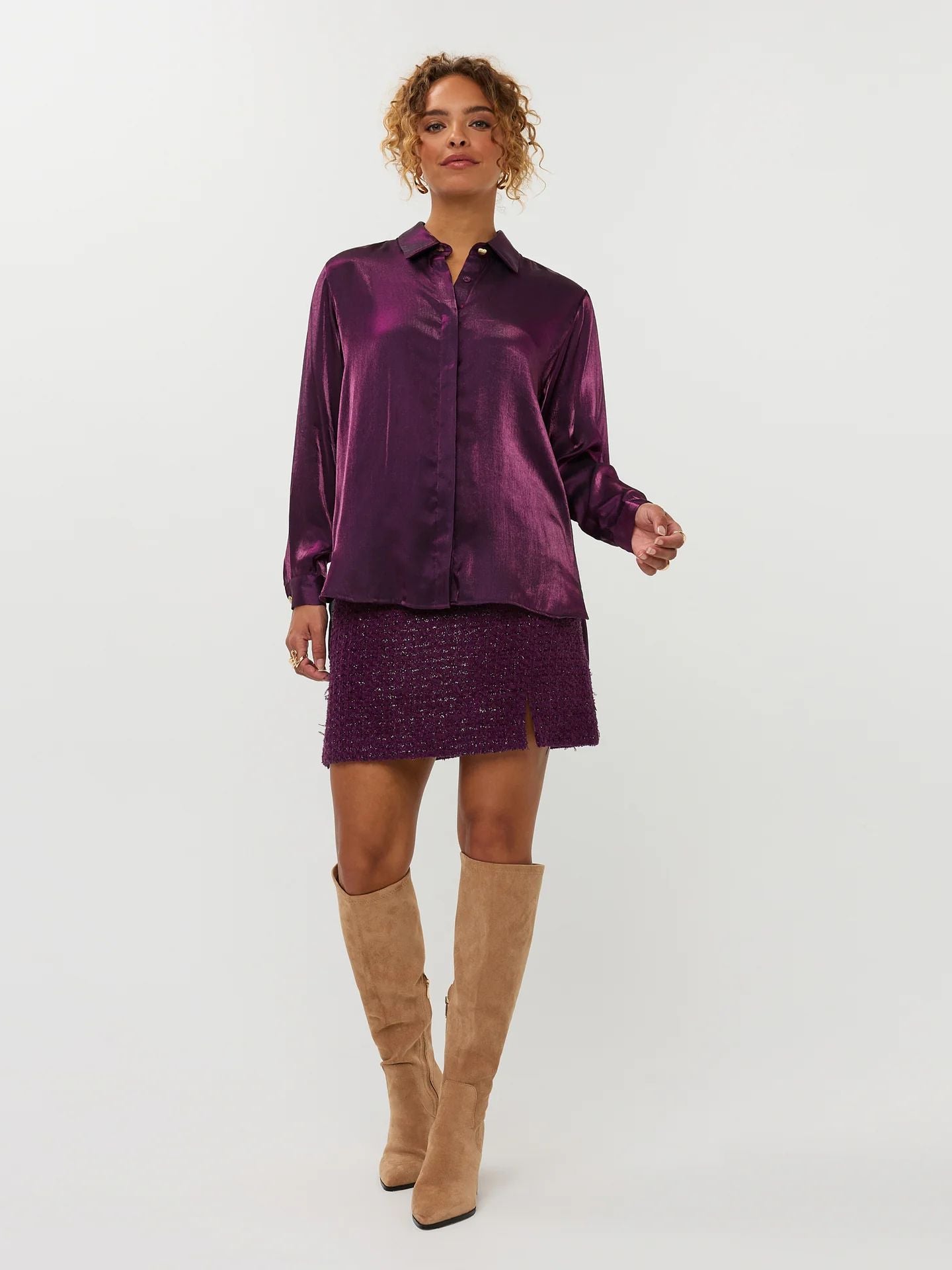 Ydence | Blouse Lindsey | Aubergine