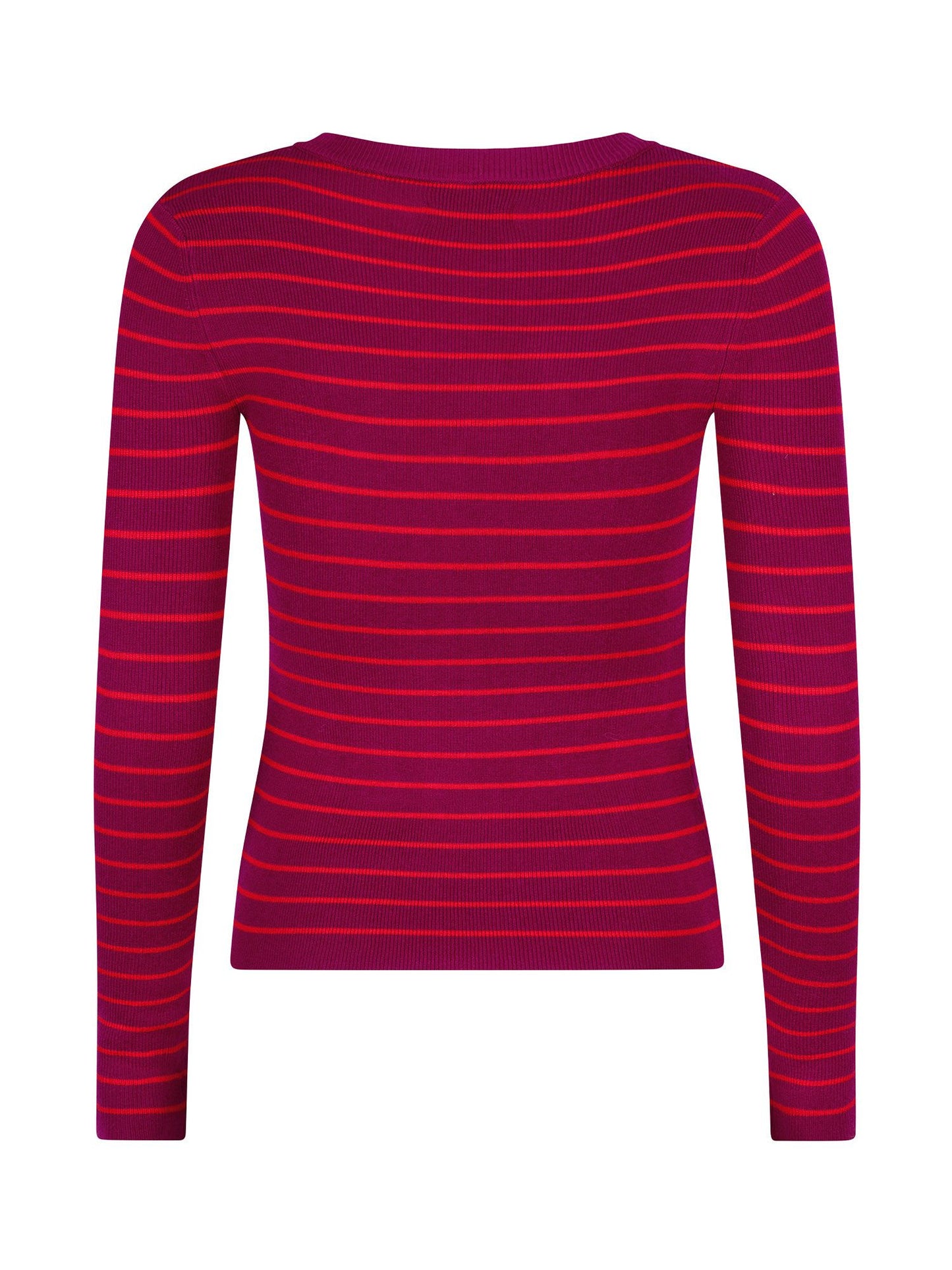 Ydence | Knitted Top Devina | Fuchsia purple/red