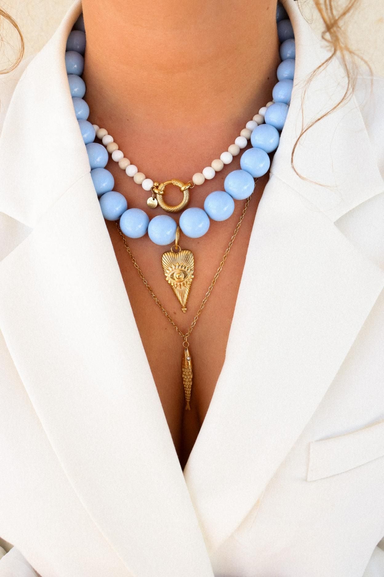 Label Kiki - Eye of love necklace gold