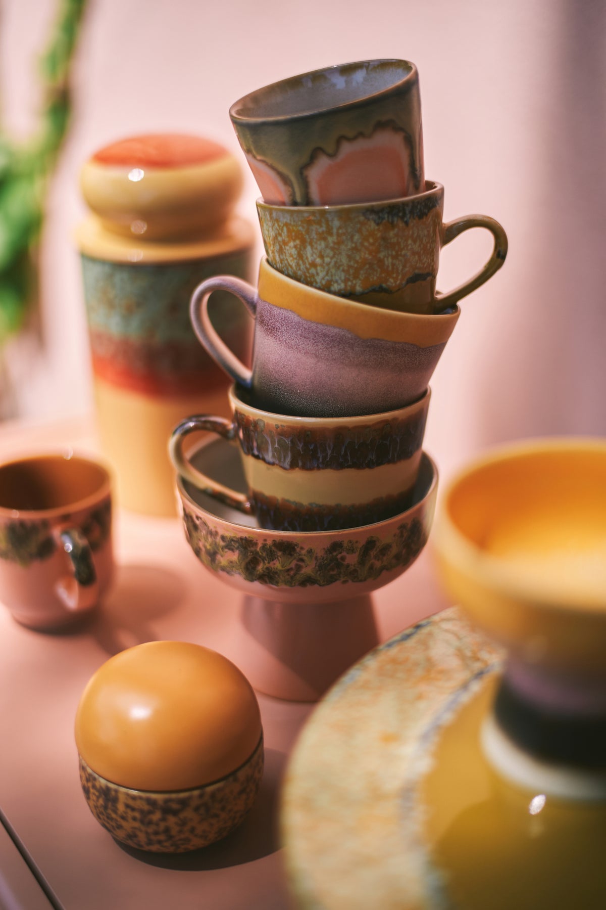 HKLIVING - 70s Cappuccino mok - Blossom