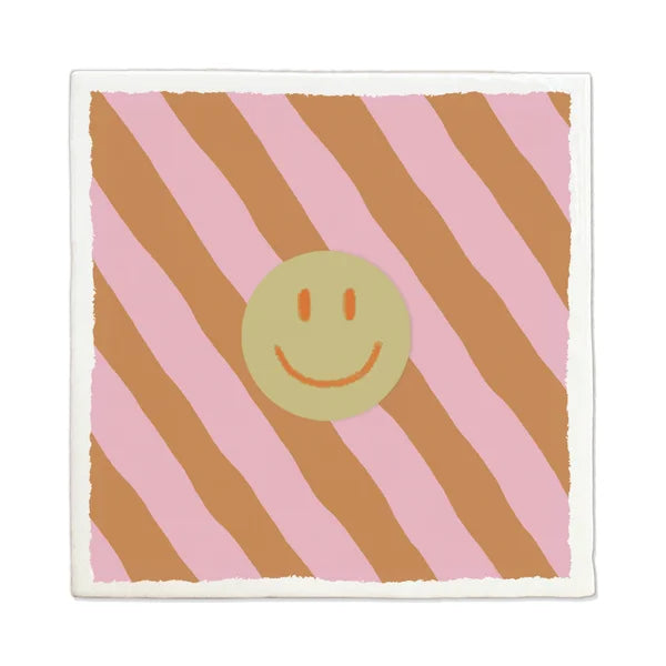 Tegeltje Liefs Karlijn - Smiley Roze/Oranje