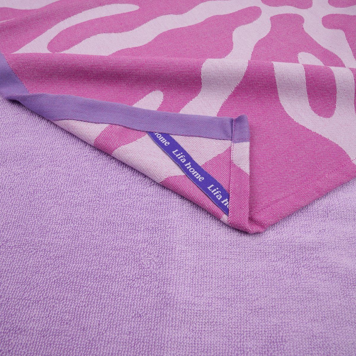 Lifa Home - Theedoek en Handdoek set - Vivid Violet
