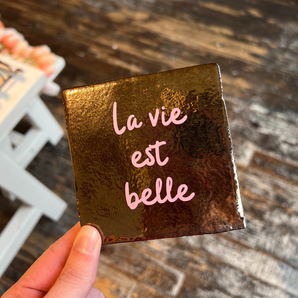 Tegeltje - La vie est belle