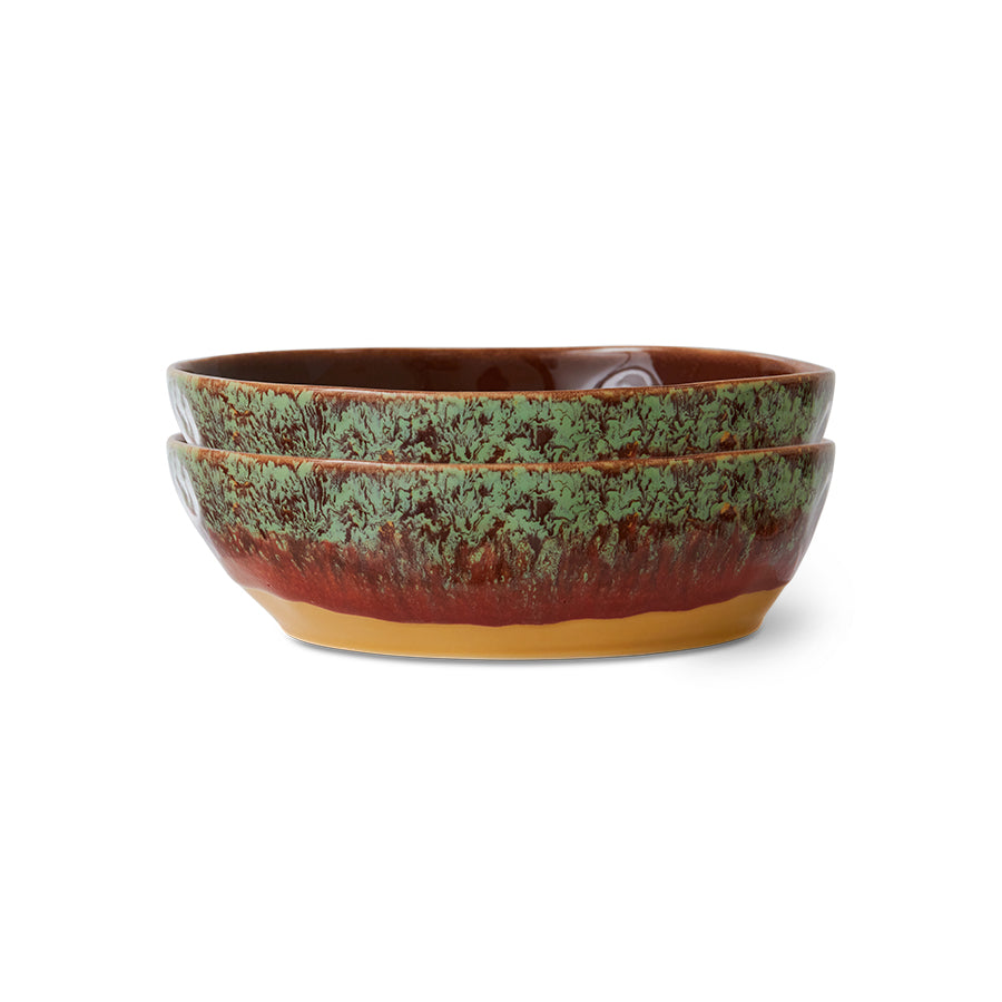 HKLIVING - 70s Pasta Borden set van 2 - Cove
