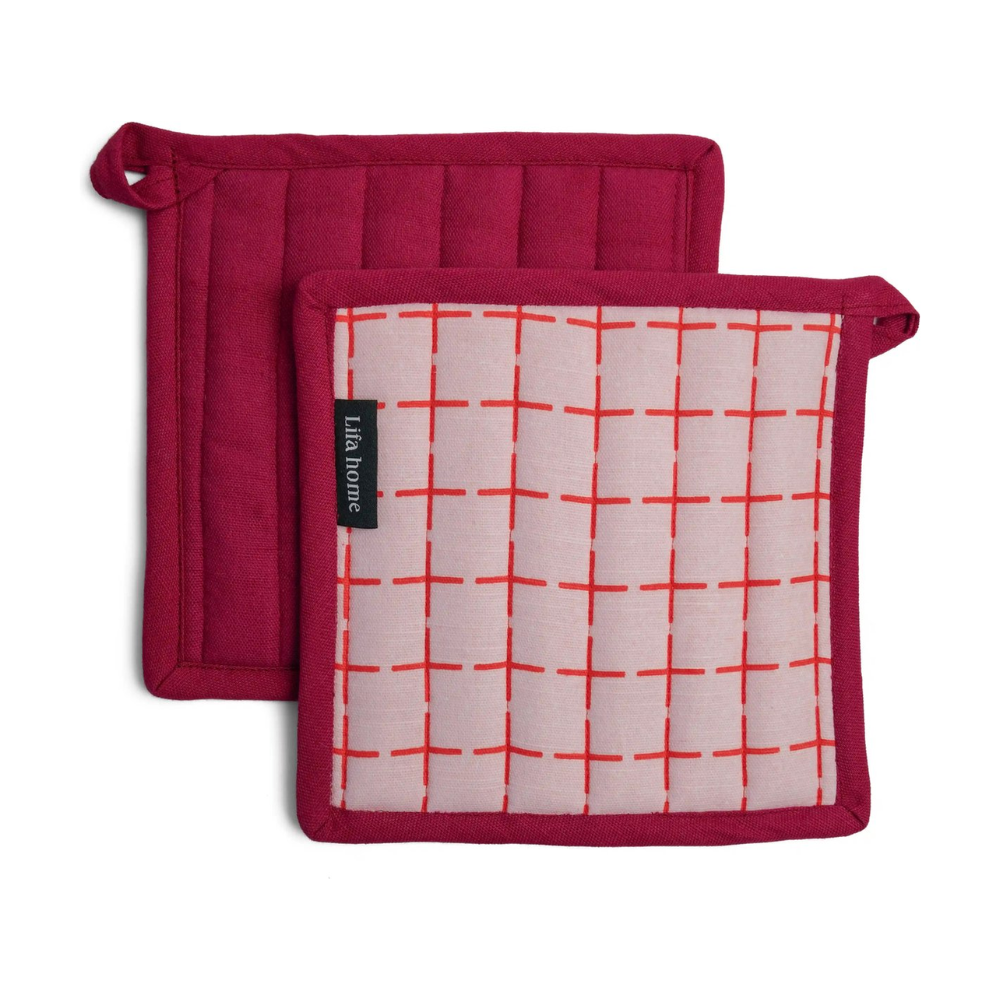 Lifa Home - Pannenlappen set van 2 - Vivid Oranje/Rood
