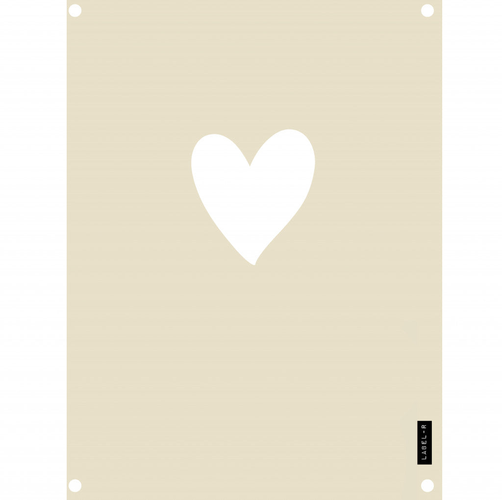 Tuinposter - Hart beige