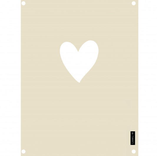 Tuinposter - Hart beige