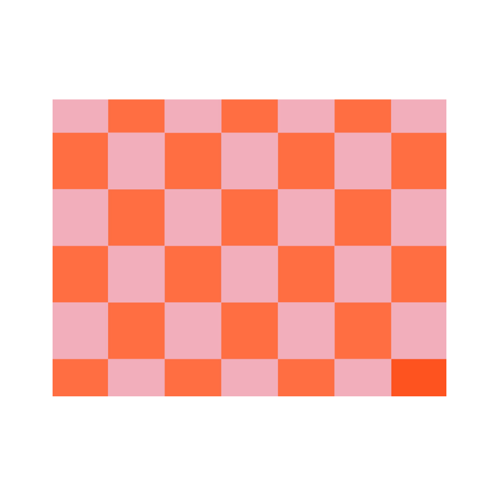 Placemat - Geblokt Oranje/roze