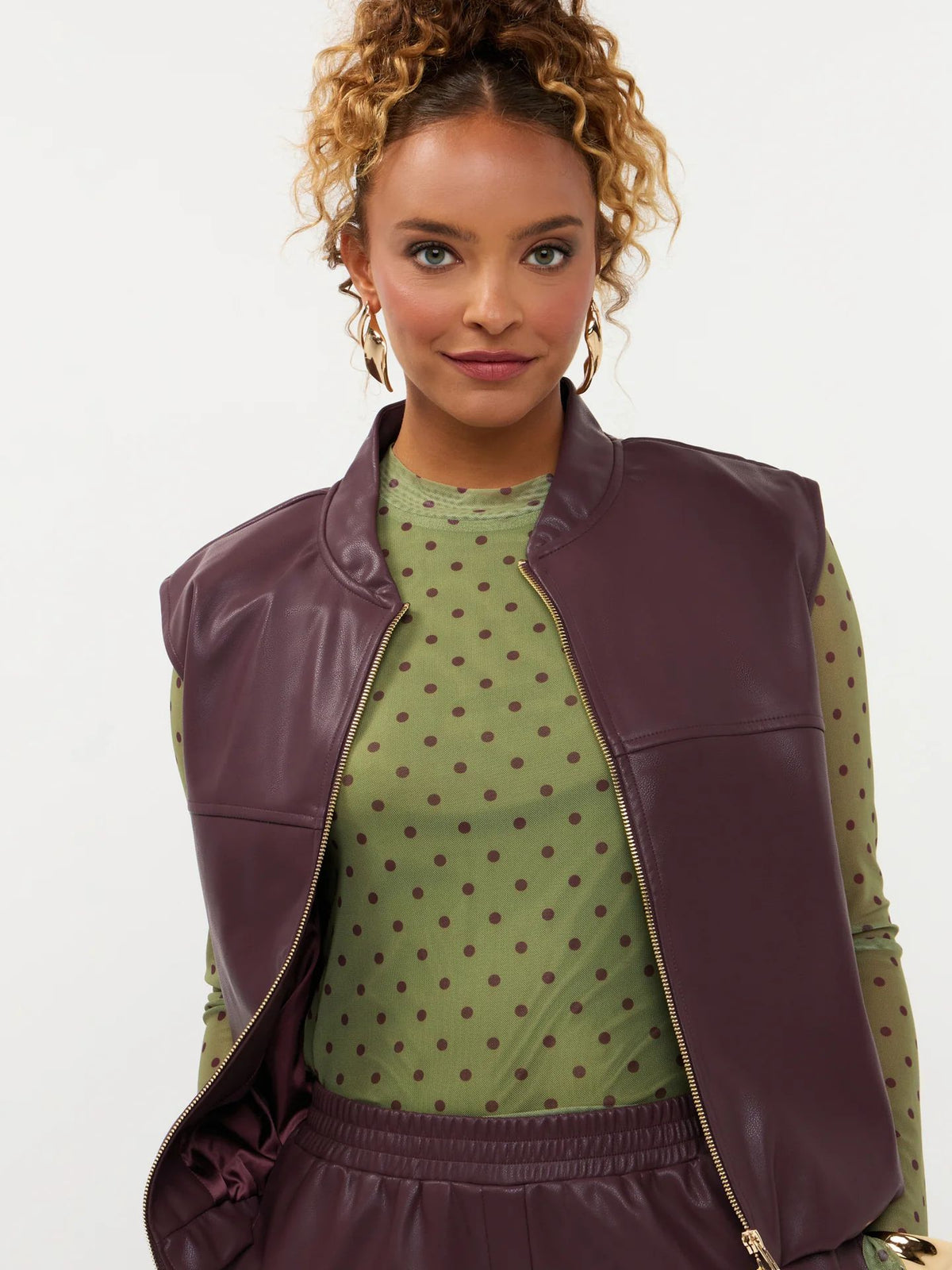 Ydence | Gilet Inez | Aubergine