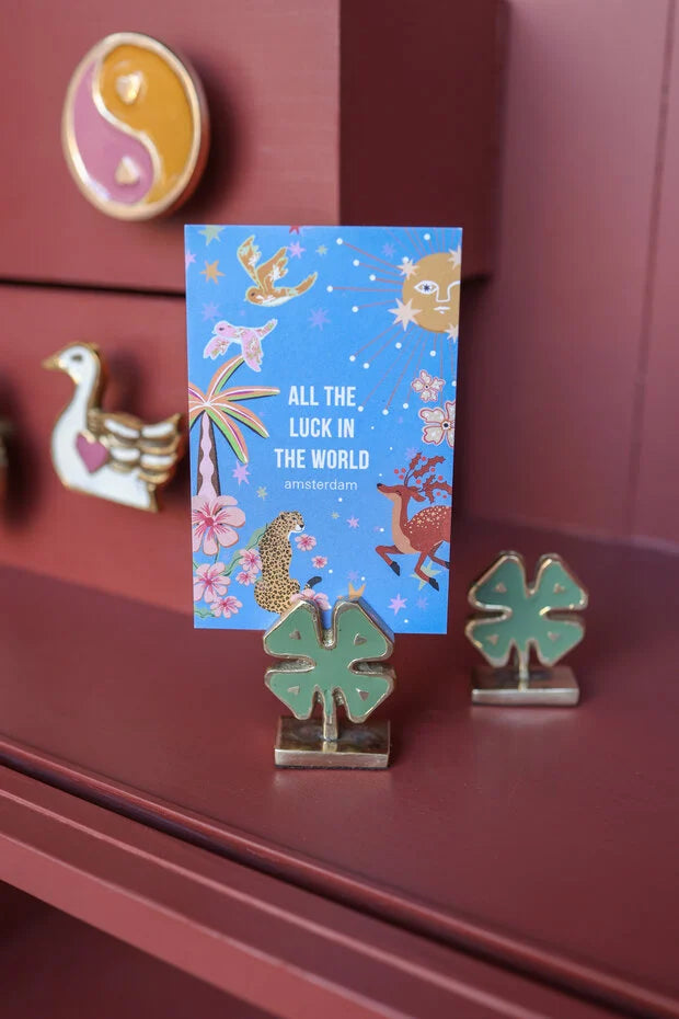 All The Luck In The World - Kaartenhouder - Klavertje Vier
