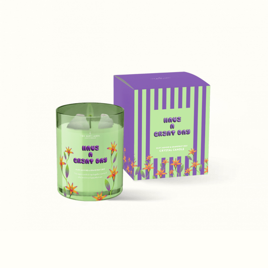 The Gift Label - Crystal Candle - Have A Great Day