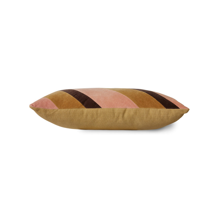 HKLIVING - Striped Velvet Sierkussen - Sunkissed