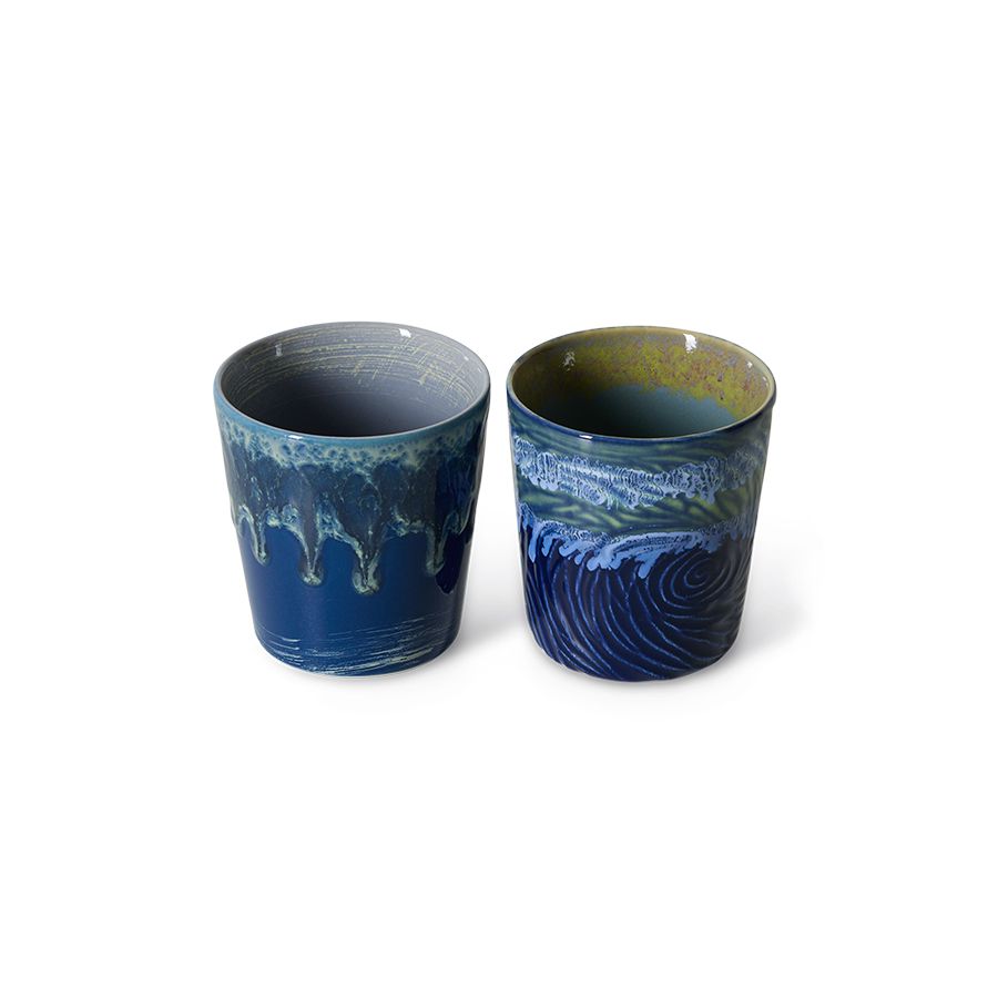 HKLIVING - 70s ceramics Van Gogh coffee mugs - Starry night