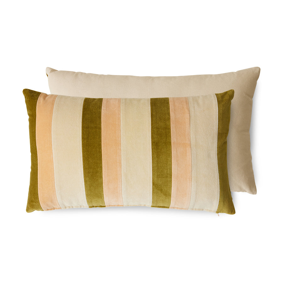 HKLIVING - Striped Velvet Sierkussen - Fields