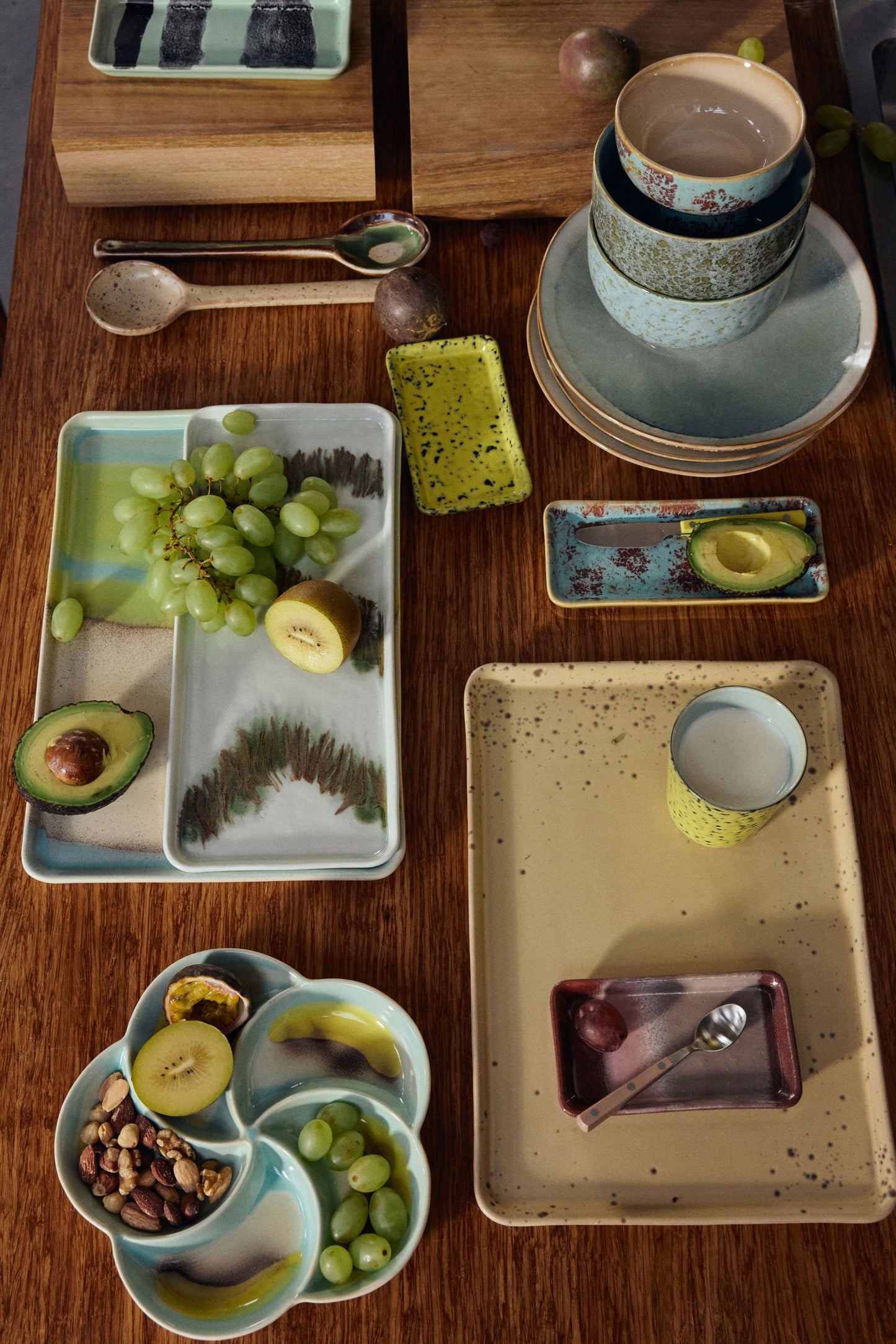 HKLIVING - 70s ceramics: cake tray - Tide