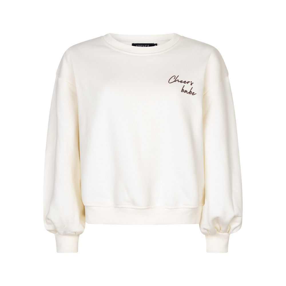 Ydence | Sweater Cheers babe | Ecru
