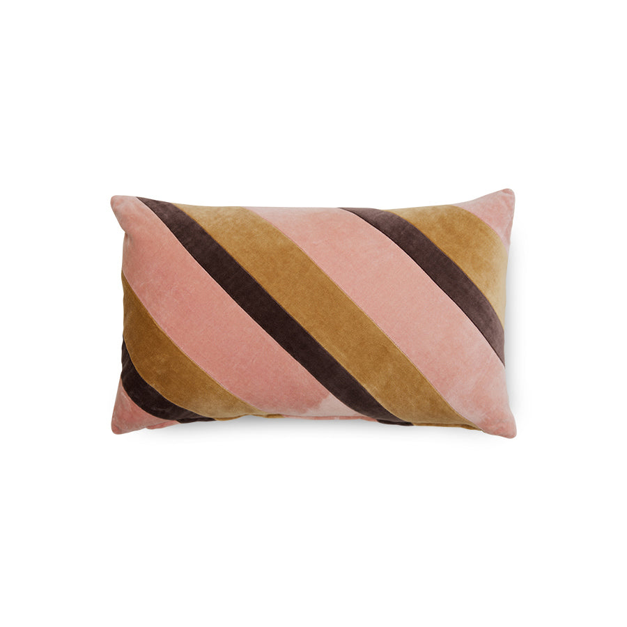 HKLIVING - Striped Velvet Sierkussen - Sunkissed