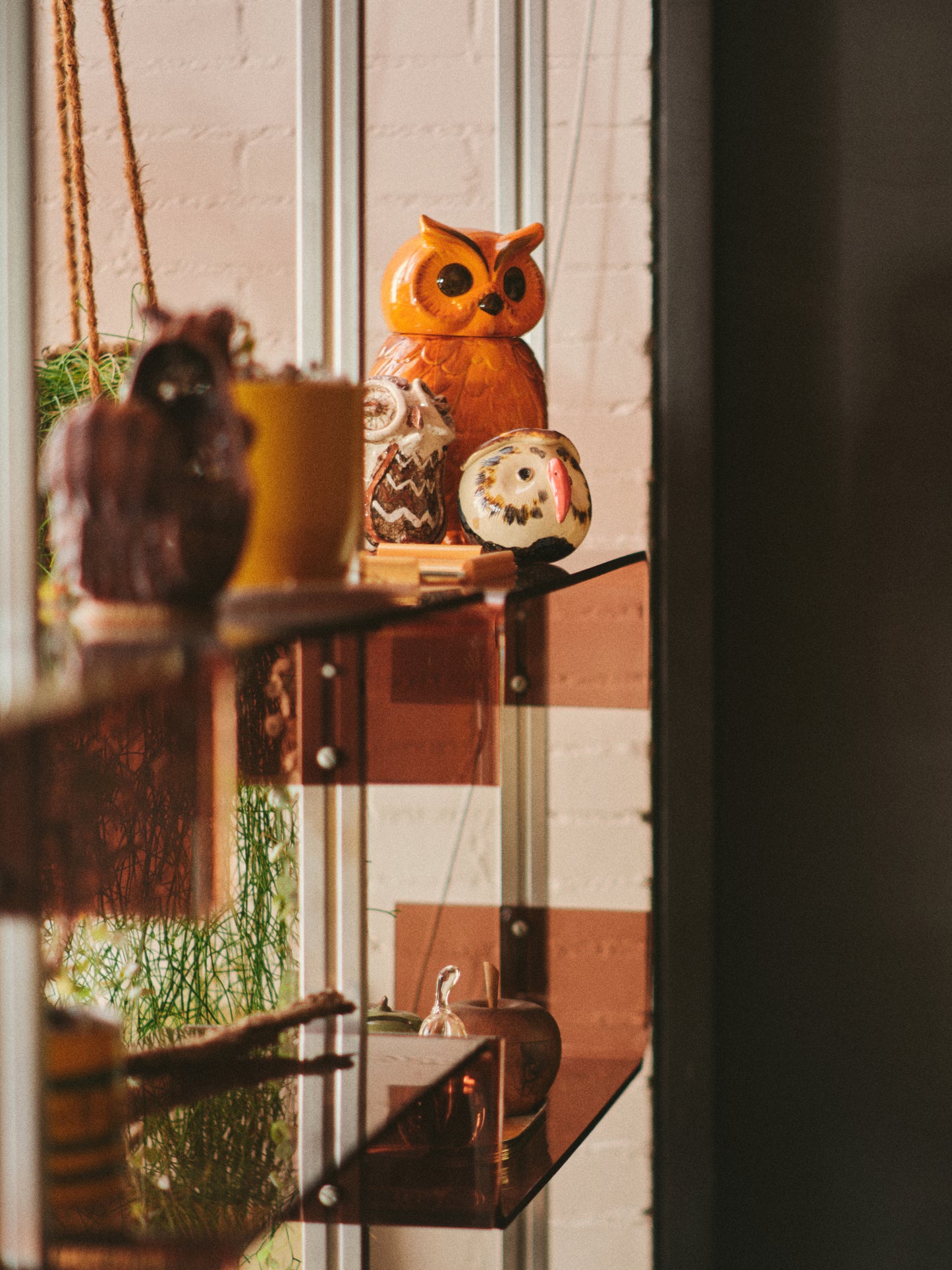 HKLIVING - Ceramic voorraadpot - Owl Tangerine