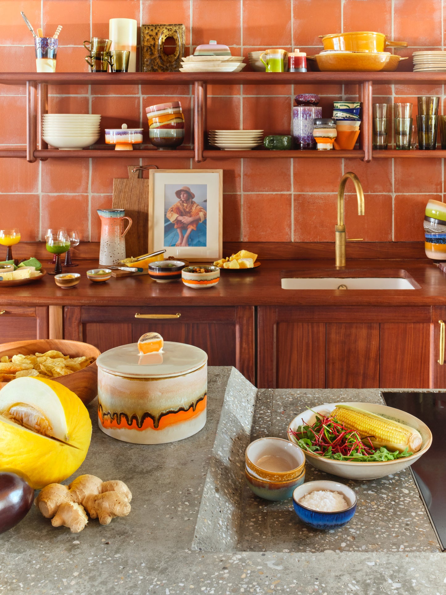 HKLIVING - 70s cookie jar - Burst