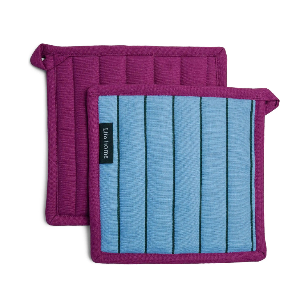 Lifa Home - Pannenlappen set van 2 - Blauw/Groen/Paars