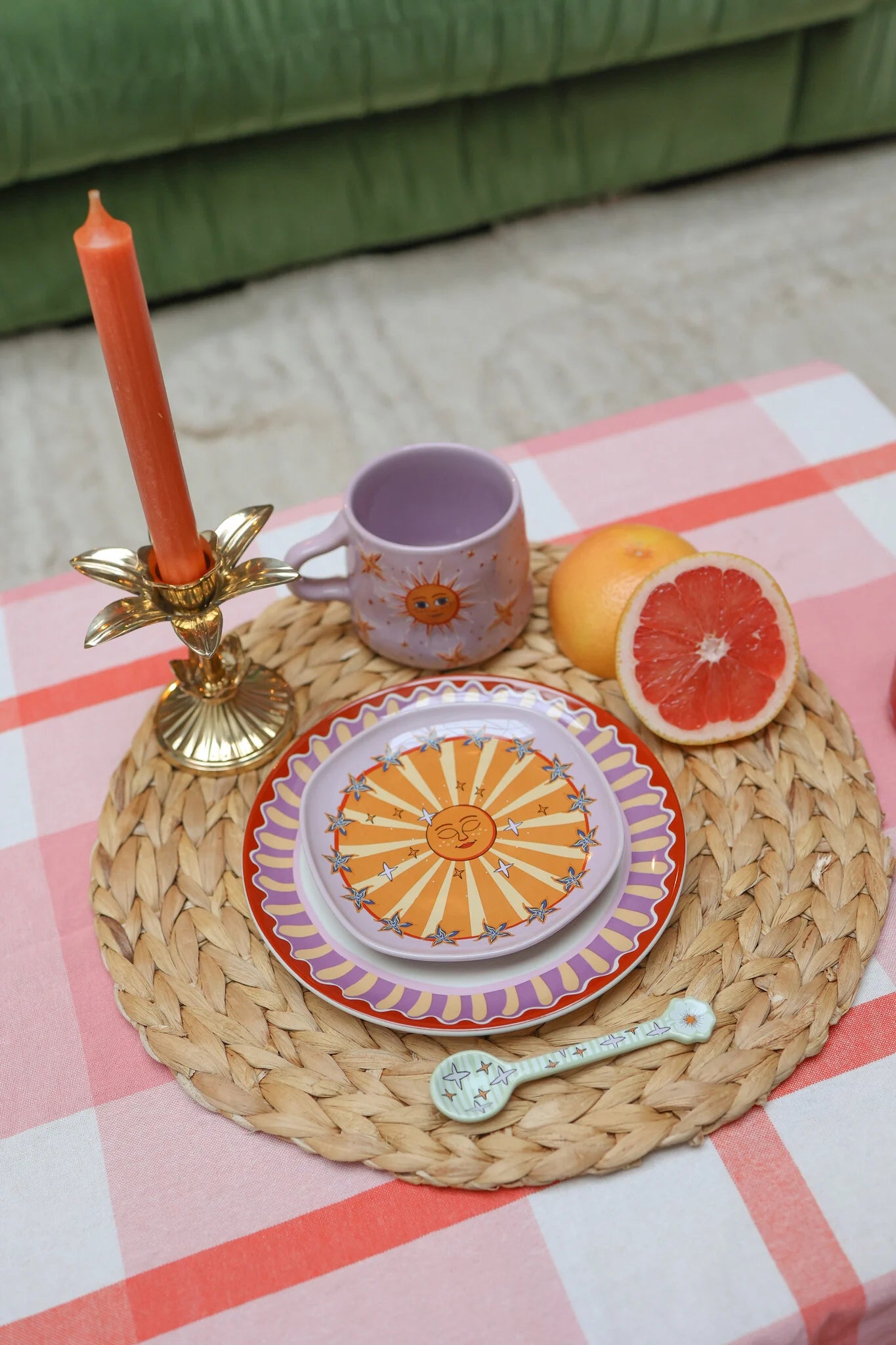 All The Luck In The World - Serveerbord Lila Zon Met Sterren