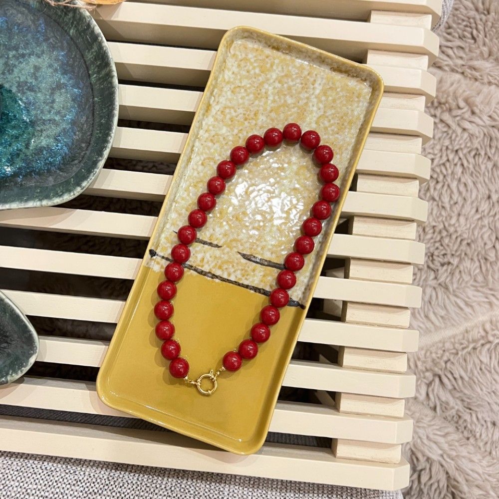 Kralenketting - Donkerrood