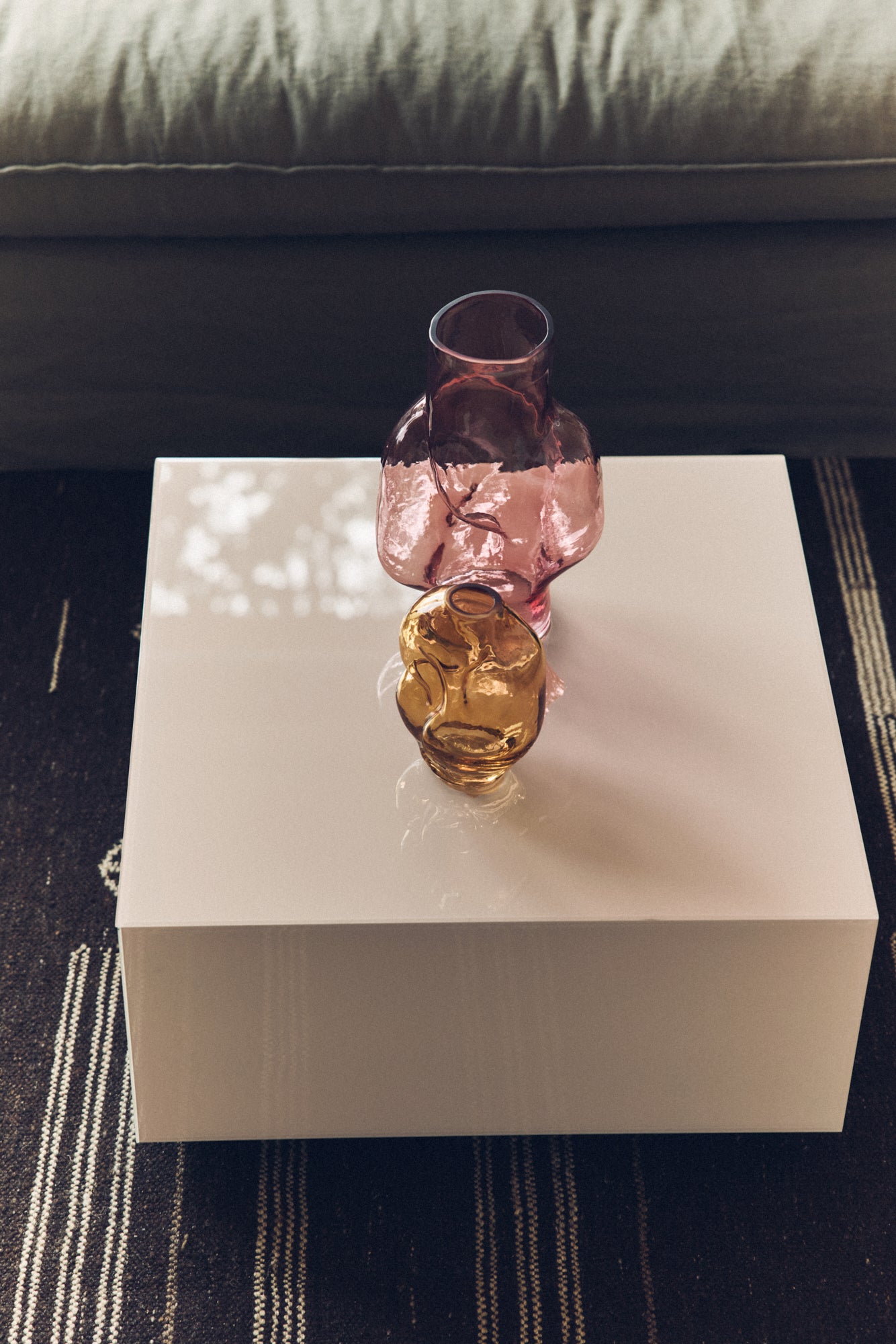 HKLIVING - Gleam Glazen Vaas - Roze