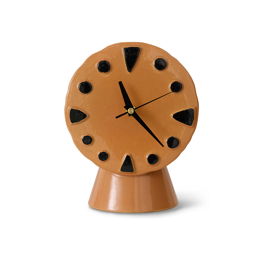 HKLIVING - Retro Ceramics Tafelklok - Peach