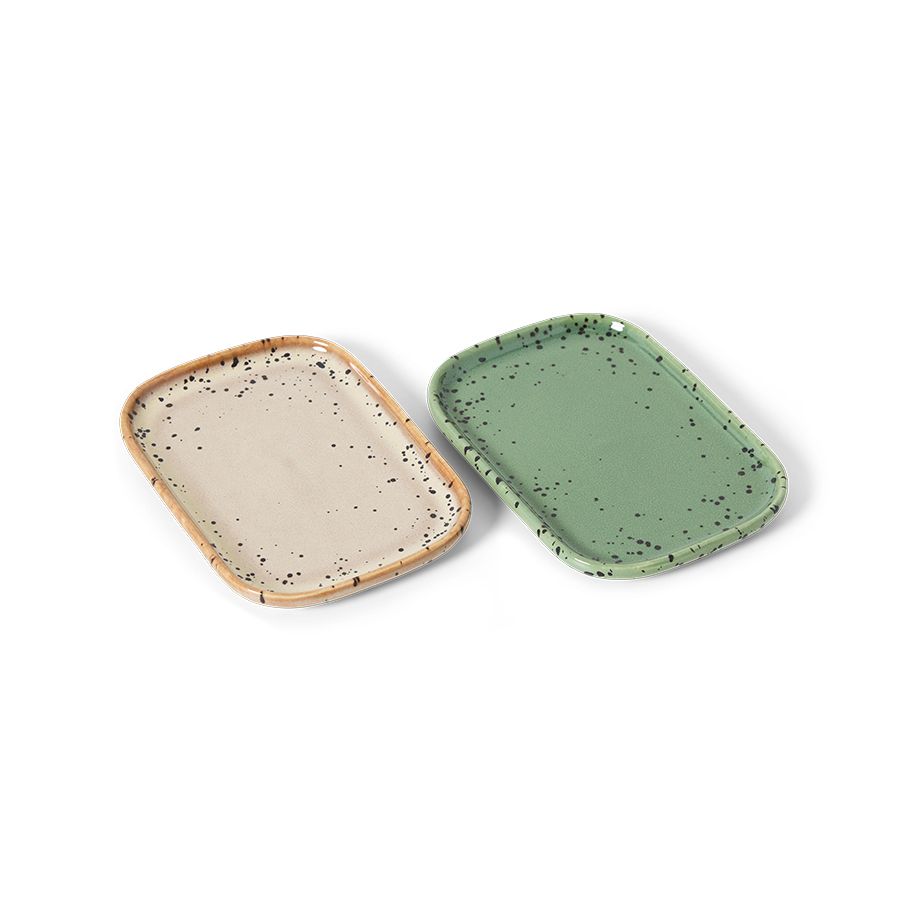 PRE ORDER - HKLIVING - 70s ceramics - Small Tray - Fleck