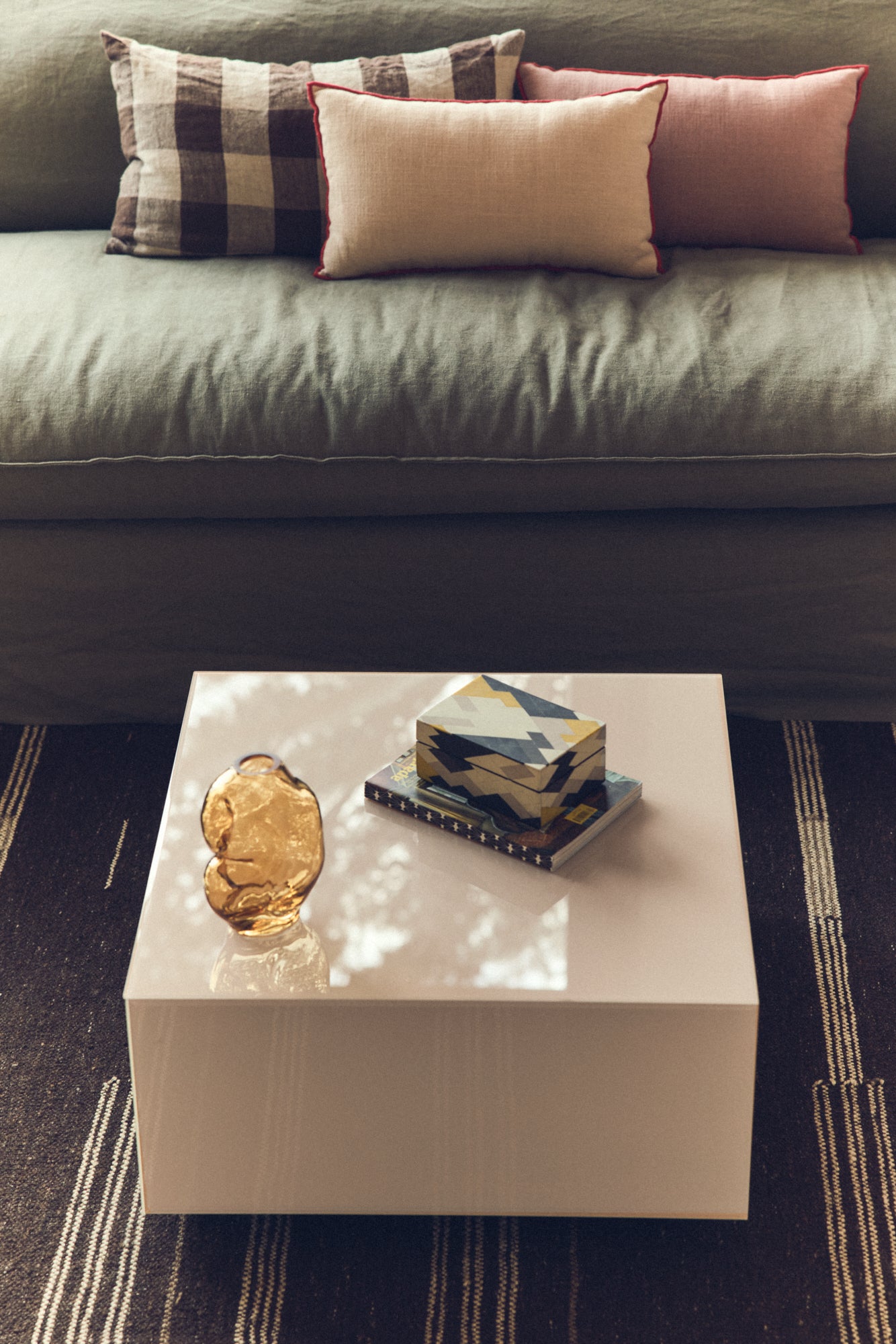 HKLIVING - Gleam Glazen Vaas - Amber Small