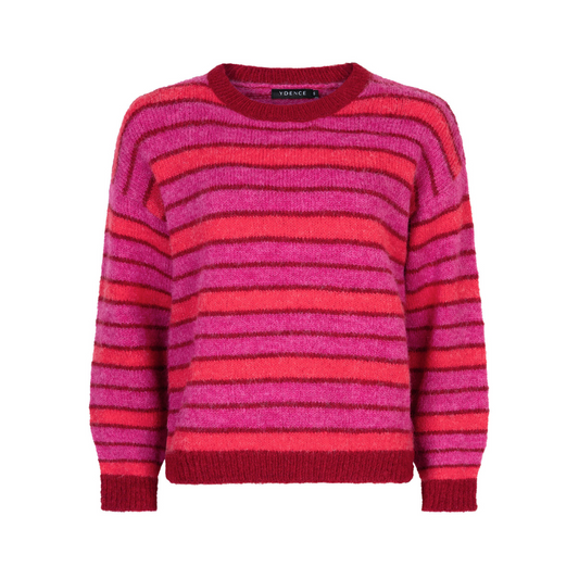 Ydence | Knitted Sweater Aria | Fuchsia/red