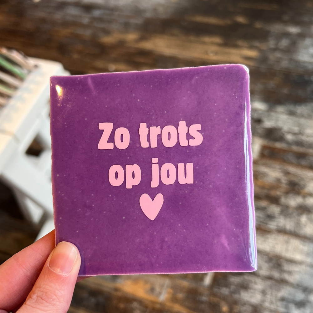 Tegeltje - Zo trots op jou