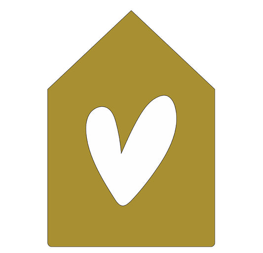 Forex Huisje - Hart Olijfgroen